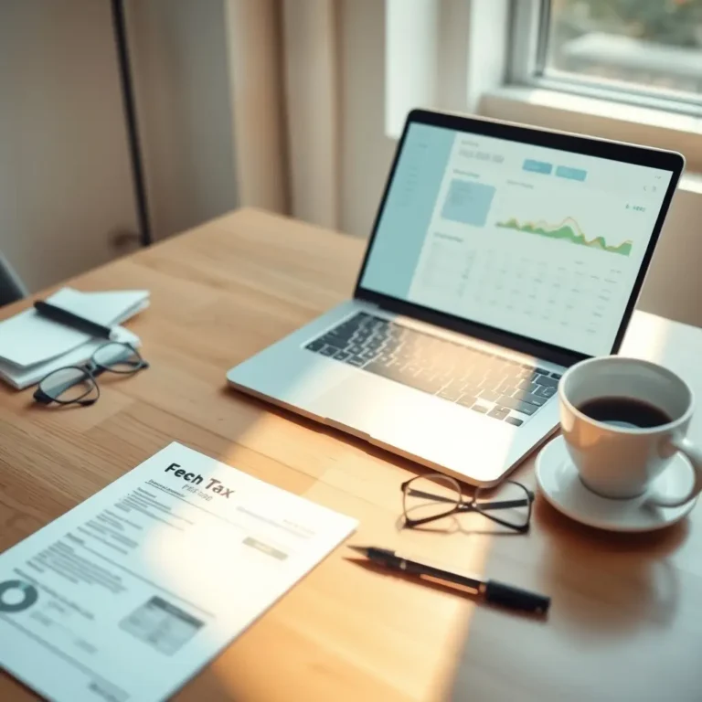 Formulaire de déclaration de revenus et fiche de paie sur un bureau professionnel