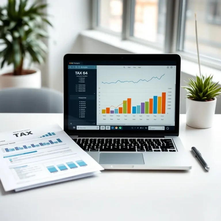 Contribuable remplissant sa declaration de revenus et son formulaire 2042-C sur ordinateur