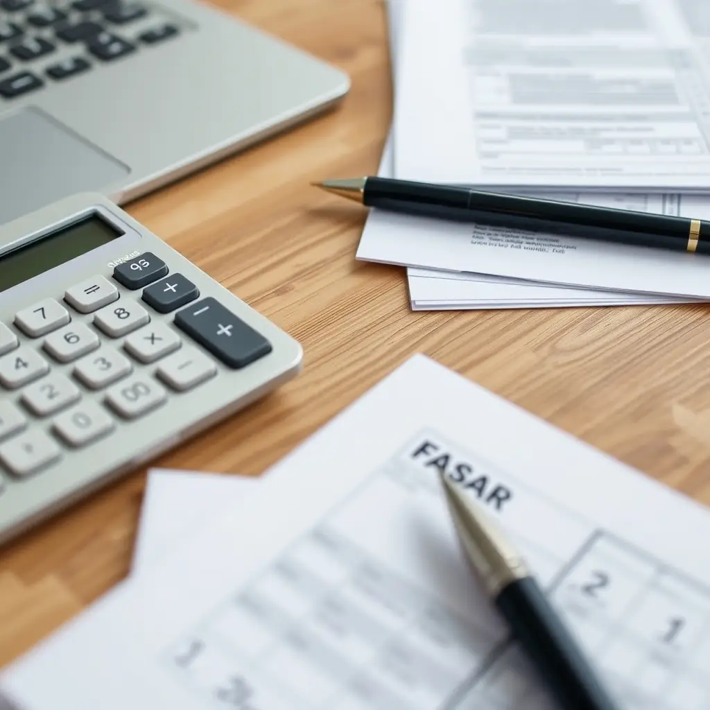 Documents fiscaux et formulaire complementaire de declaration d impot sur un bureau