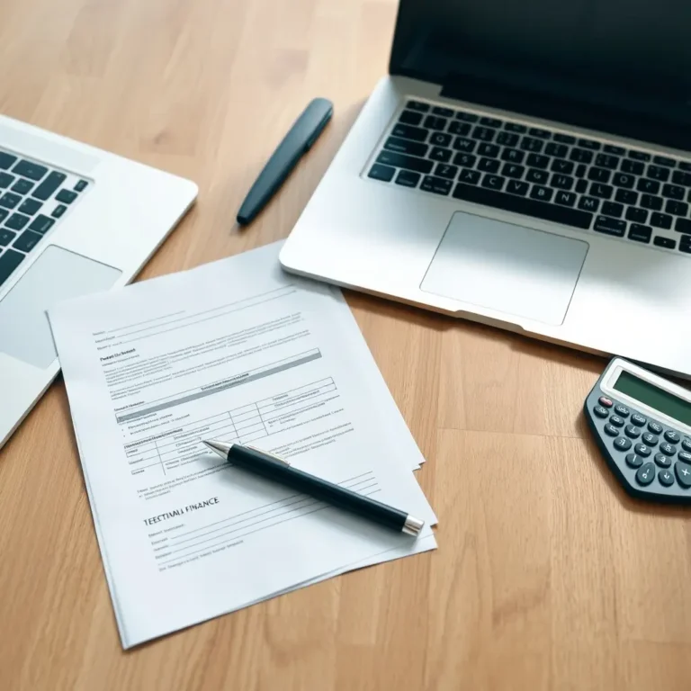 Personne consultant des documents administratifs et un ordinateur pour ouvrir un compte bancaire en France
