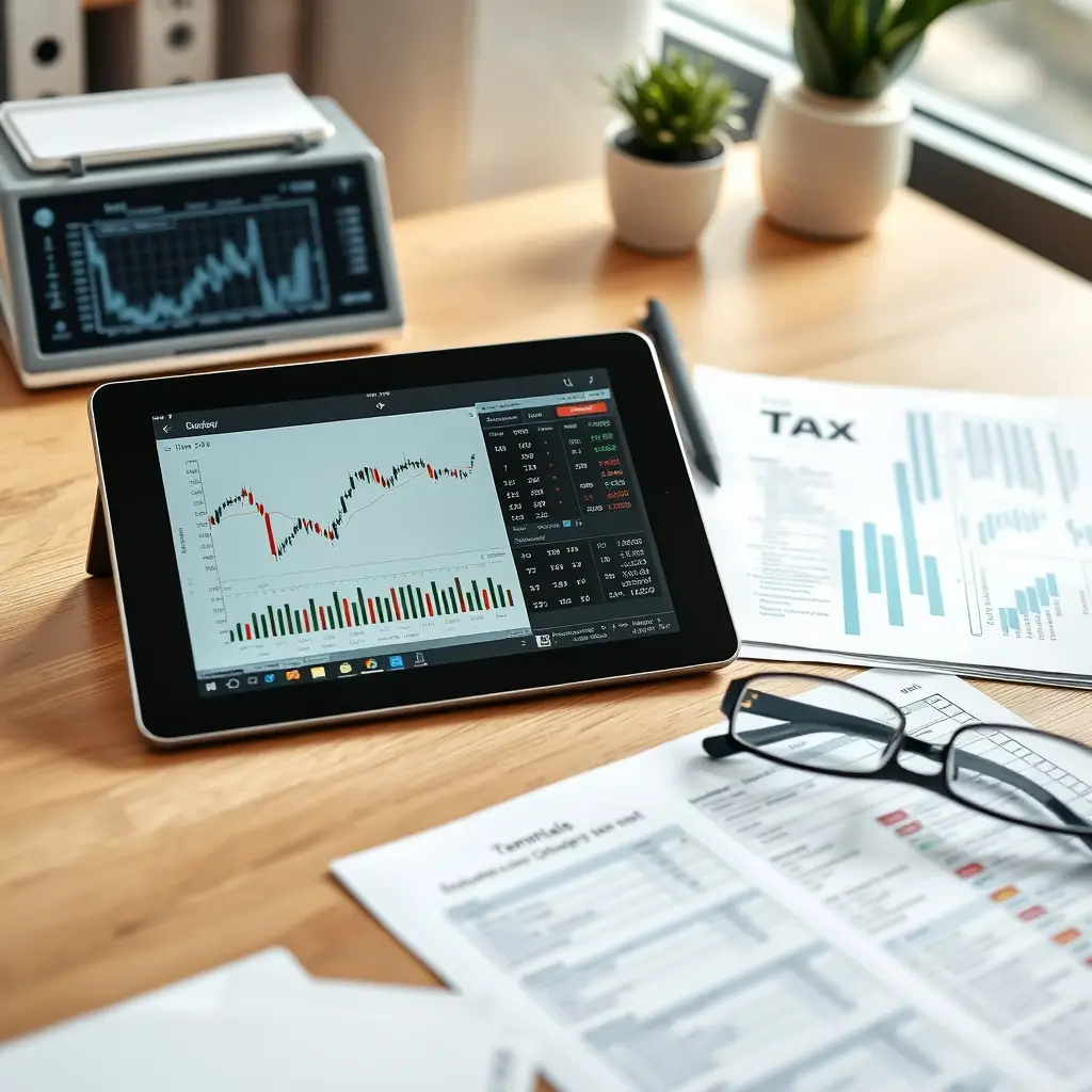 Préparation des calculs de plus-values boursières pour les impôts Calculateur et documents financiers pour déclarer des plus-values boursières