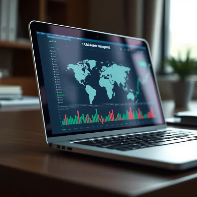 gestion administrative et financière de comptes bancaires internationaux sur ordinateur portable