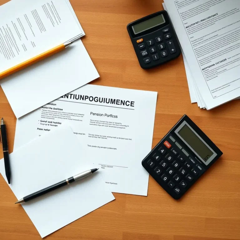 Un dossier de retraite et des documents administratifs sur une table