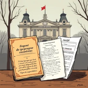 Image représentant un livret d'épargne, un contrat d'assurance-vie et un relevé de compte bancaire inactif, évoquant l'argent laissé en déshérence.